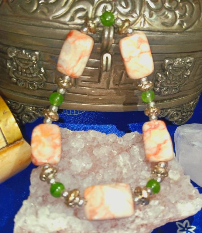 Bracelet pink Italian Marble Size medium