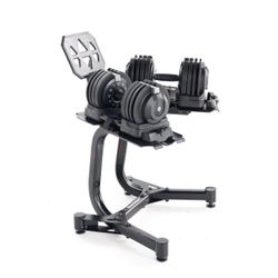 Echelon Adjustable Dumbbells 752 Set with Stand Brand New In Box 