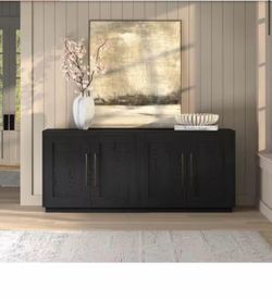 Brand New Tillman Black Grain MDF 68 in. Buffet Table