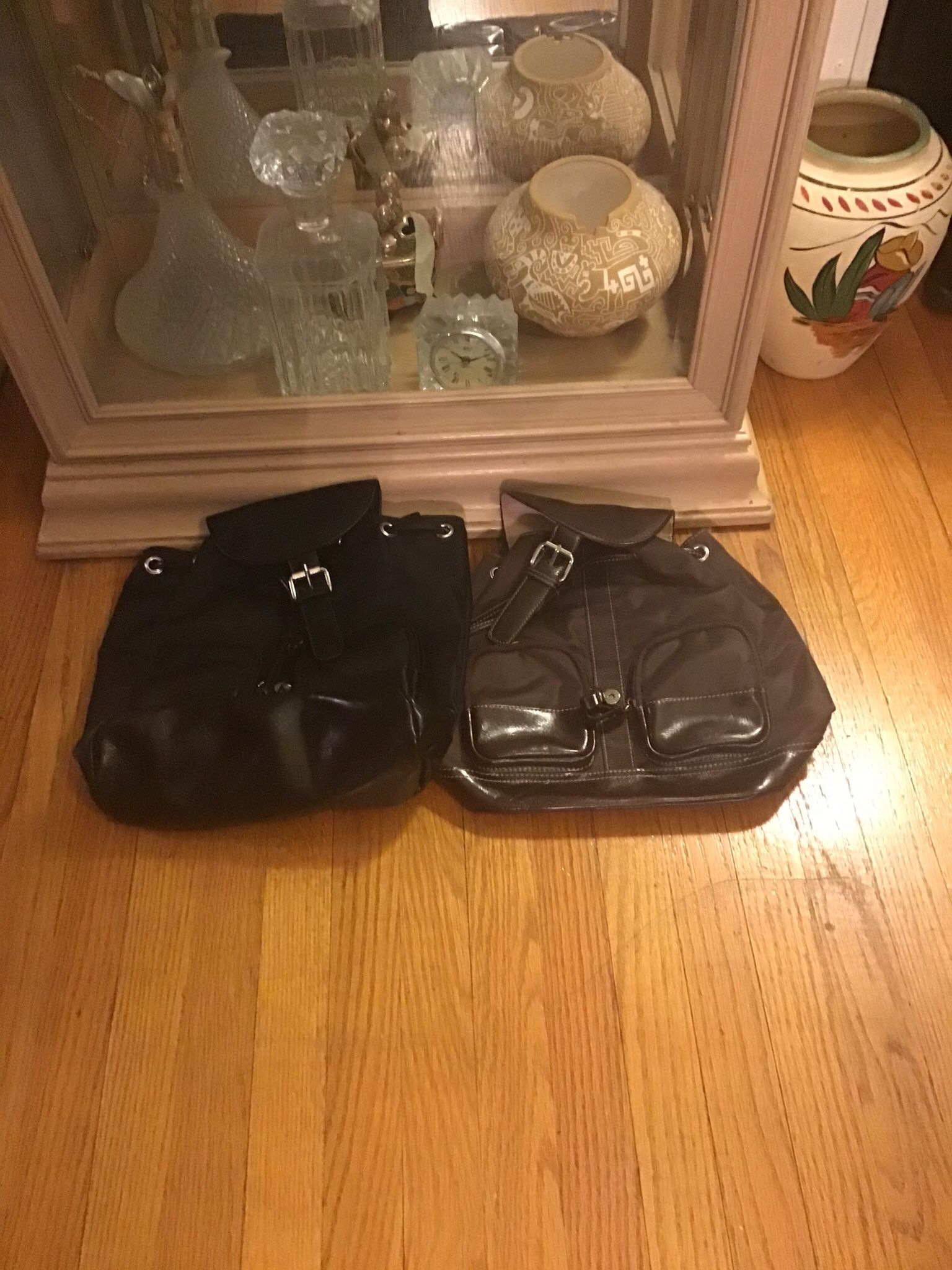 2 Small Nine West Backpacks, Brown And Black (1 For $15 or 2 For $20)