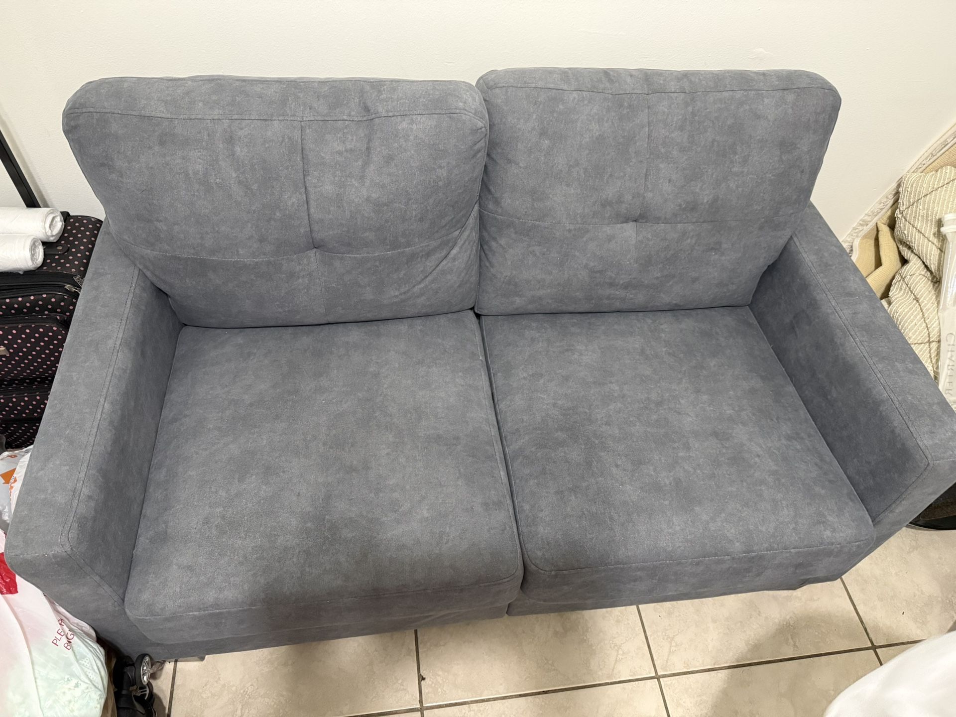 Love Seat Grey Couch 