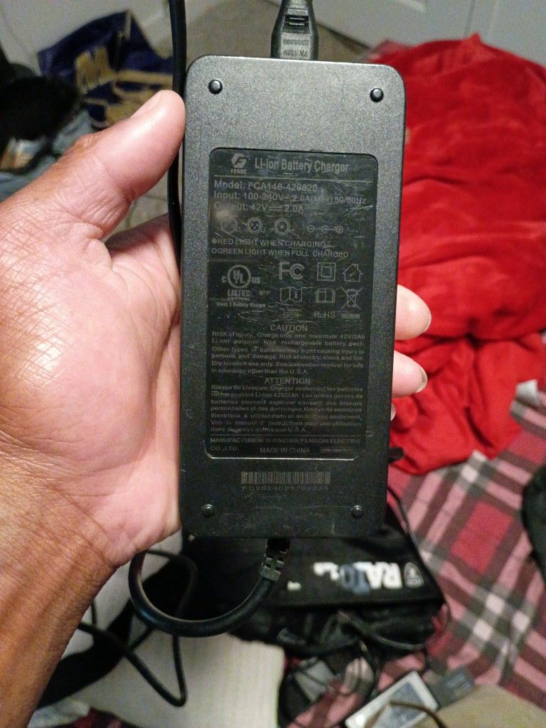 Electric Scooter/Bike Charger 42 Volt 2.0 Amp Output