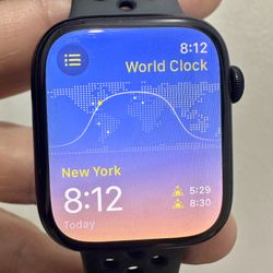 FIRM PRICE - Apple Watch Series 7 45mm Midnight Like New with Original Box, Charger & Two Bands