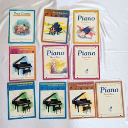 10 Alfred's Basic Piano Books Prep to Level 6