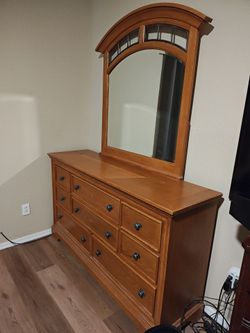 Dresser with mirror