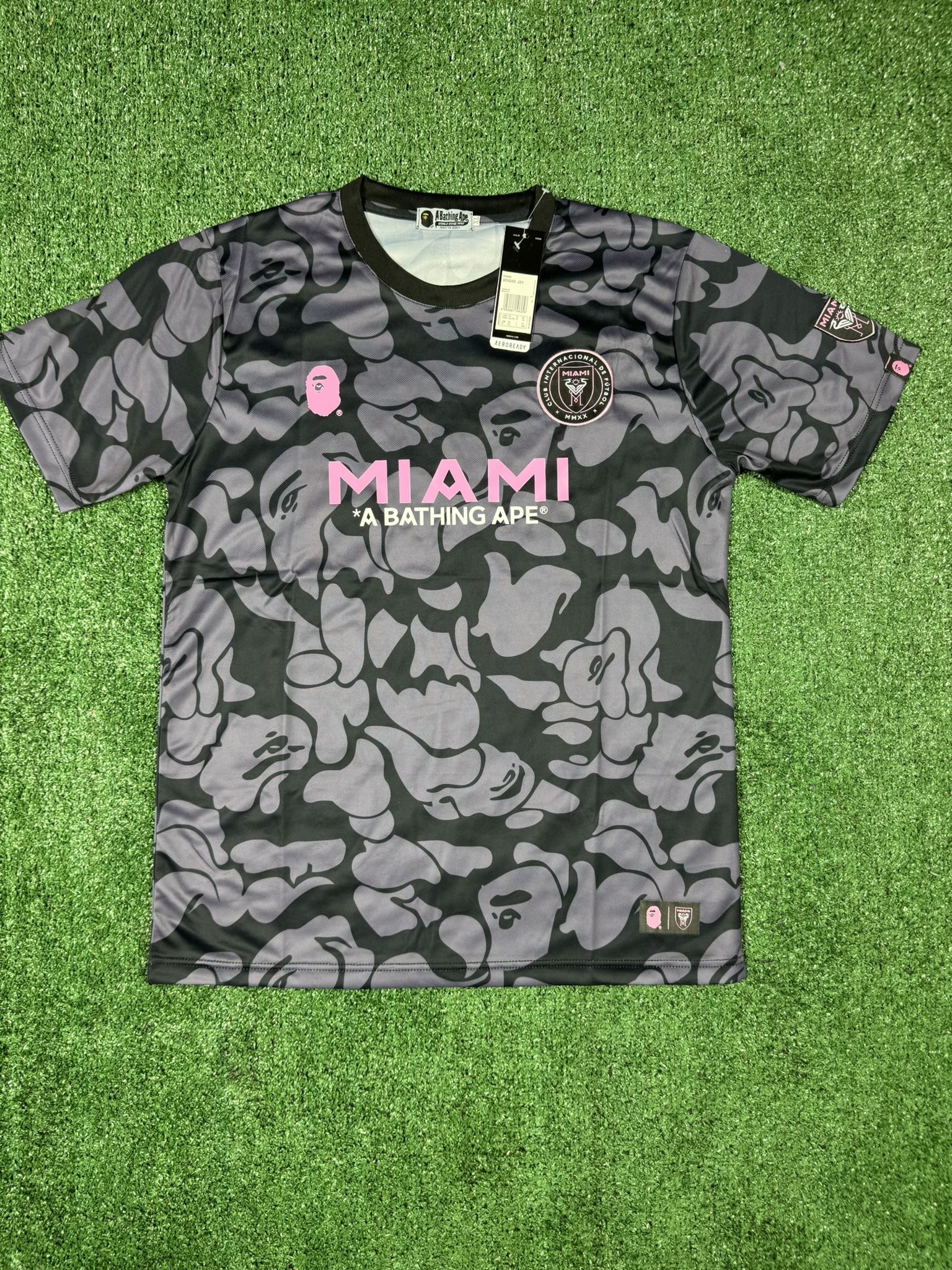Bape x Inter Miami CF Jersey Pink/Black Camo – Size XL