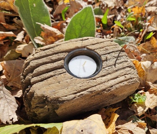 Driftwood Votive Candleholder