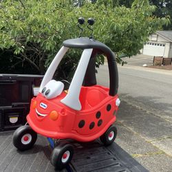 Child Kid Children Toddler Push Car Riding Car Lady Bug 🐞 Tricycle Trike In Great Condition