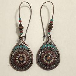 Boho/Bohemian Vintage Dangle Earrings With Retro Design NEW