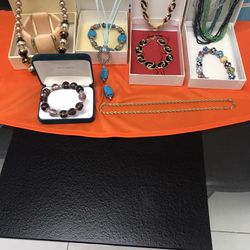 Jewelry Sets Of Necklaces And Bracelets In  Gifted Boxes. $10 Each Set Of Two Pieces.  Great Present For Any Occasion . 