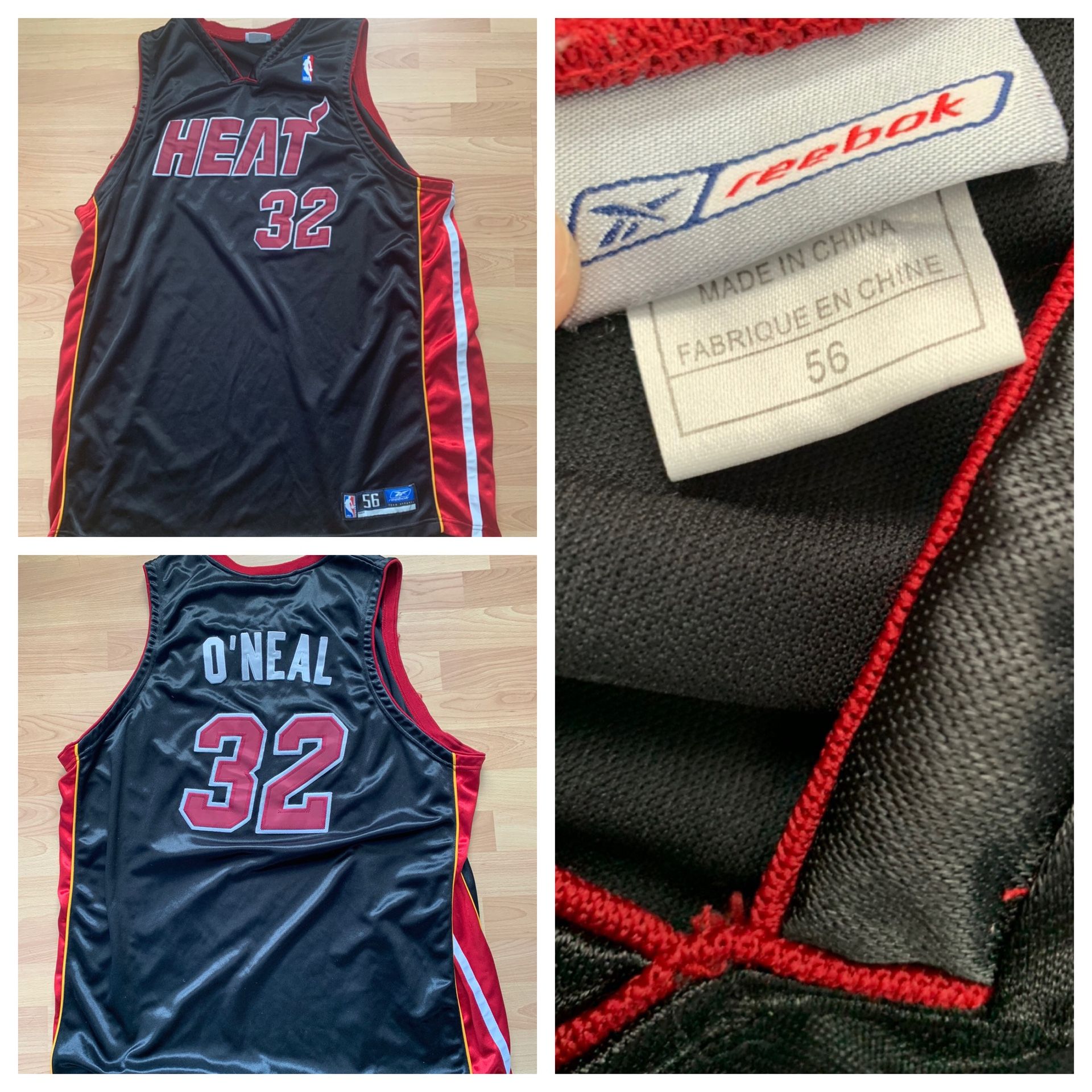 REEBOK Shaquille O'Neal #32 NBA Miami Heat Jersey men sport Size 3XL basketball