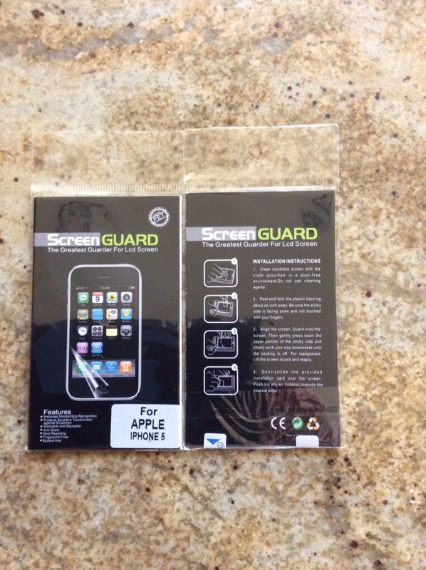Plastic Screen Protectors for iPhone 5, 5S, 5C or SE