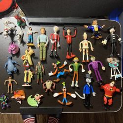 Vintage Toy Lot 50+ Figures Disney WB Cartoon Network and More  80s–2000s Bulk (priced To Sale)