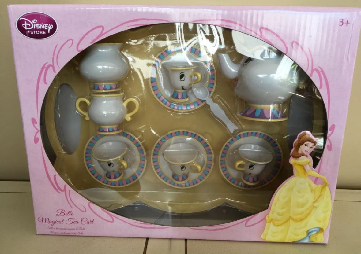 DISNEY STORE Belle Magical Tea Cart NEW UNOPENED