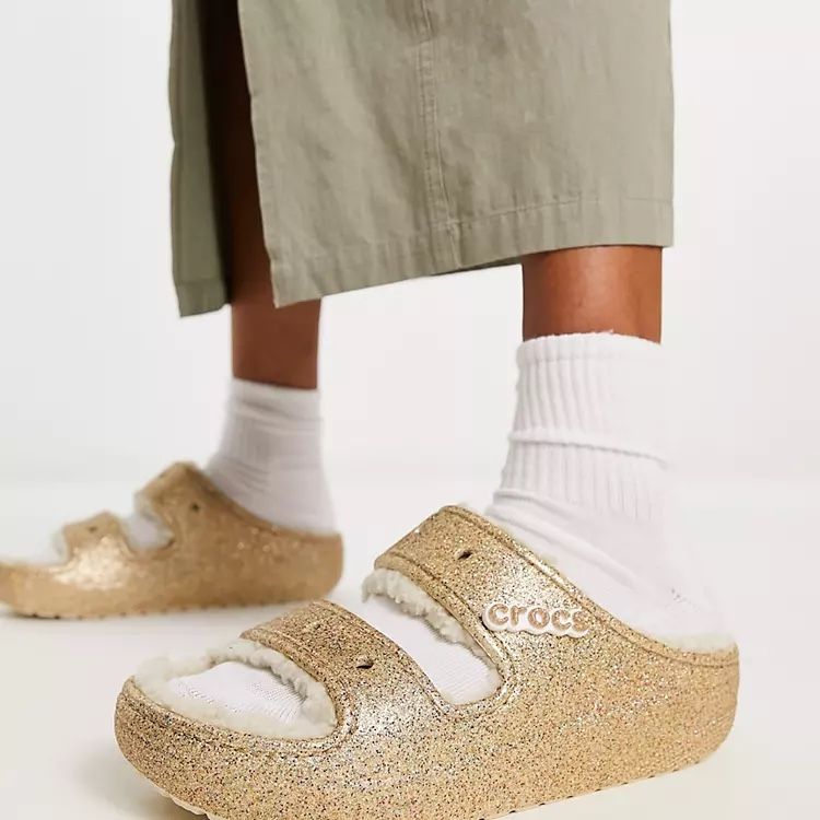 CROCS COZZZY GLITTER SANDAL