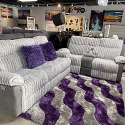 2 Pc Corduroy Sofa Love Black Friday Special Only $999
