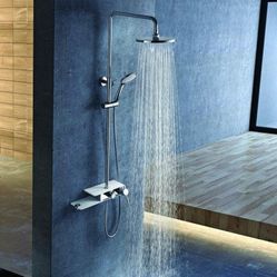 Stainless Steel Panel Rainfall Shower Column with Hand Shower