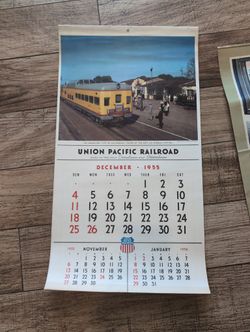 Union Pacific 1956 Wall Calendar 