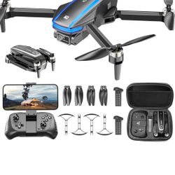 Drones with Camera for Adults 4K Brushless Motor Drone for Kids Beginners, FPV Foldable RC Quadcopter with Propeller Guards, 2 Batteries, 1500mAh, 130
