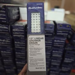 Mediterraneo Solid Lineal Shower Drain 12" ZAD-12C