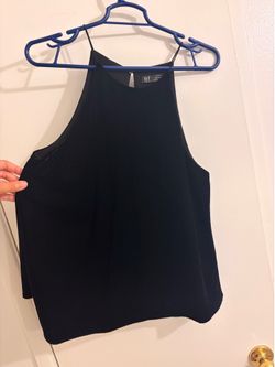 ZARA TRF Black Velvet Spaghetti Strap Cami Tank Top Women’s Size M
