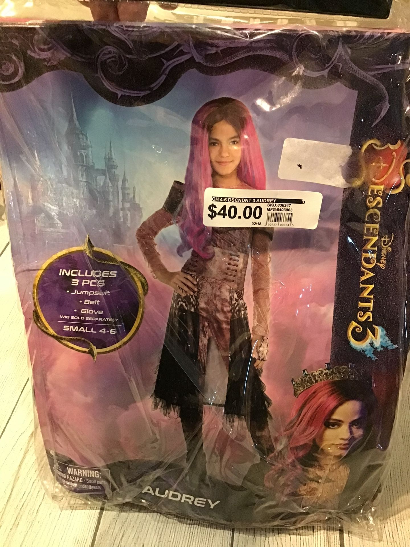 Disney Descendants Audrey Girls Costume Size Small 4-6 NEW