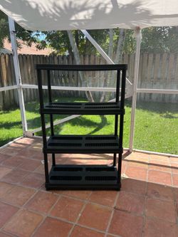Plastic storage shelf