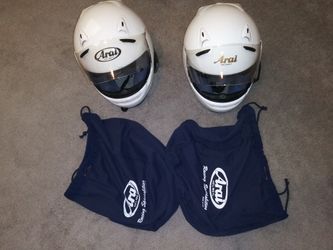 Two Motorcycle Helmets