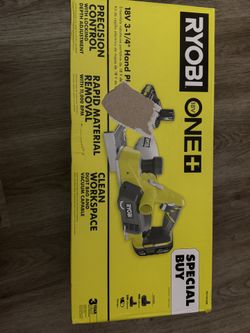 *Unopened* Ryobi 18V Cordless Hand Planer + 2 Battery Kit