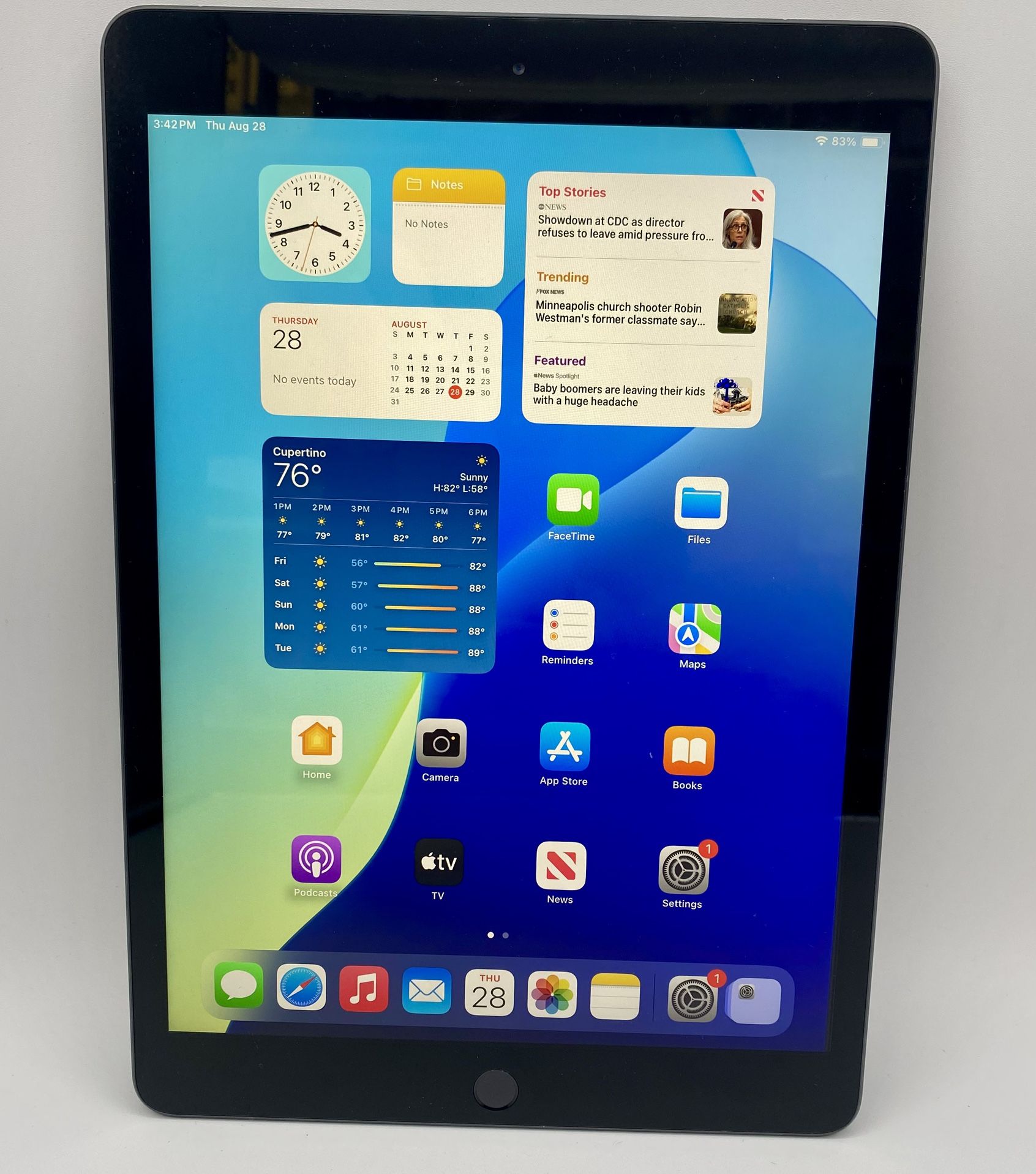 Apple iPad 8 (8th Gen 2020 Model) 32GB Wi-Fi 10.2 Space Gray Good SALE $99 Model MYL92LL/A