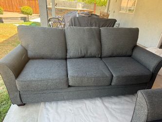 Gray Fabric 3pc Sofa set
