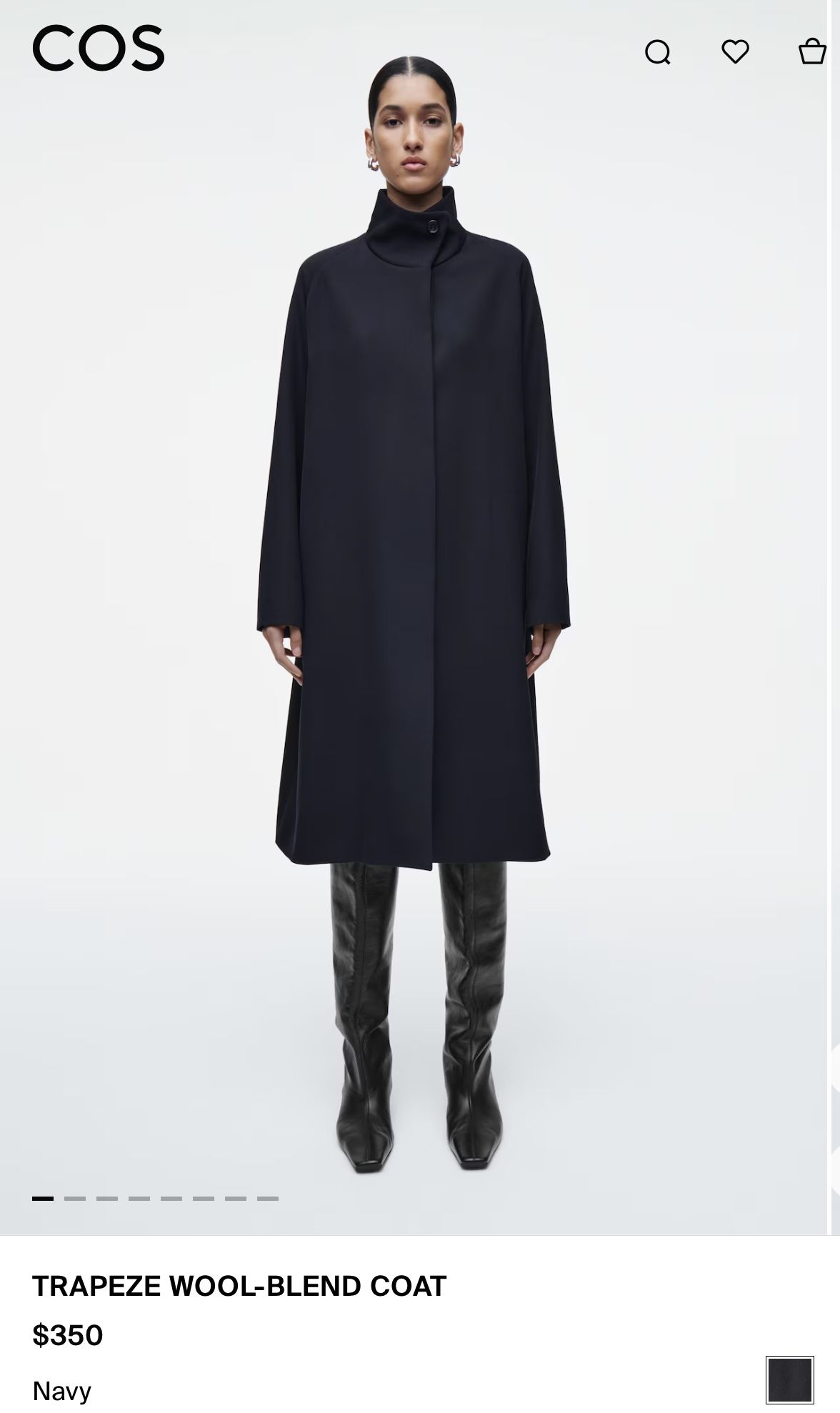 COS- TRAPEZE WOOL-BLEND COAT