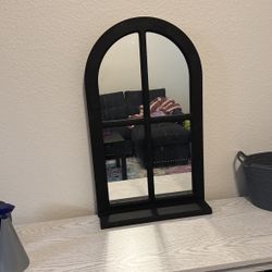 Hanging Mirrror With Shelf