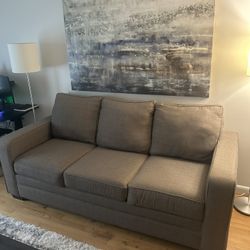 Gray Sofa and Loveseat 