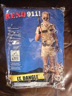 New Lt Dangle Costume Mens Medium Reno 911