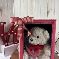 Charming Valentines Gift Set Featuring A Cute Teddy Bear And Starbucks Tumbler.