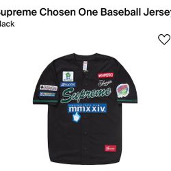 Supreme Chosen One Baseball Jersey Black Size Large Brand New