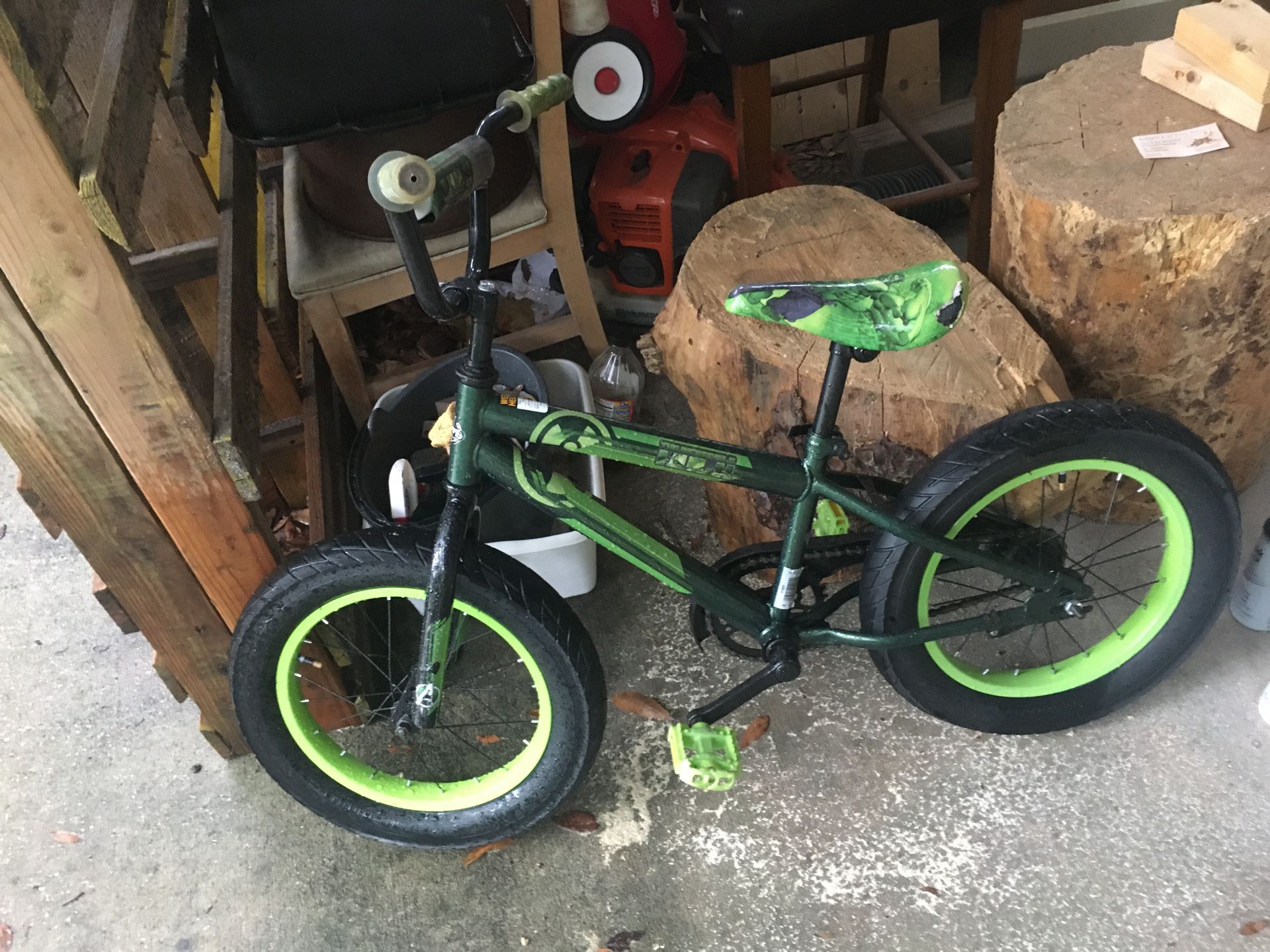 Kids bike hulk 16”