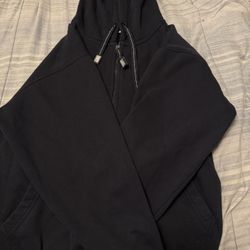 navy blue Pro Club zip hoodie