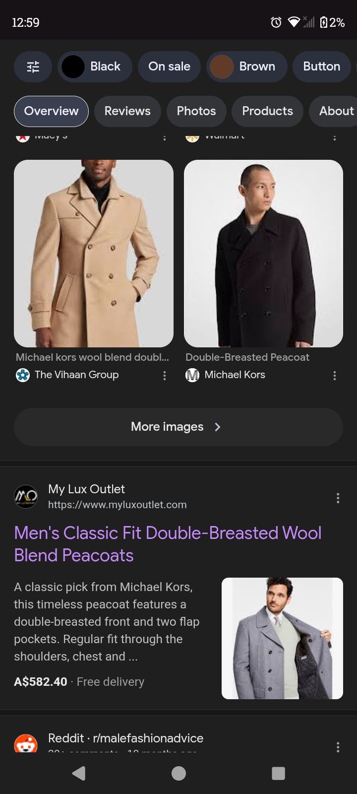 Michael Kors Wool Peacoat