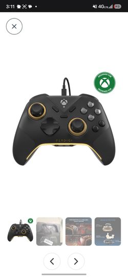Flydigi Wired Xbox Controller Black and Gold