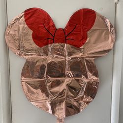Minnie Mouse Light Peach Color Minnie Mouse Head Foil Balloon 24”