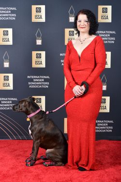 Sparkly red gown