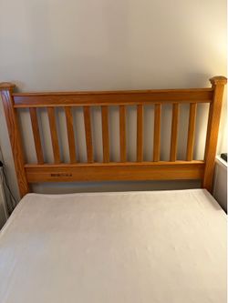 Wood Headboard with metal frame