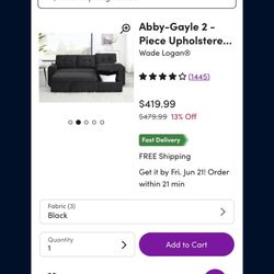 Abby-Gayle 2 - Piece Upholstered Sectional