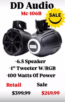 DD Audio 6.5 Marine Towers On Sale