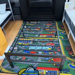 Twin Metal Bed Frame Black Cama 