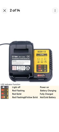 ALL SALES ARE FINAL New BATTERY CHARGER for DEWALT DCB112  20V Max Lithium-Ion Battery. Serious Inquiries. SE Habla ESPAÑOL. 