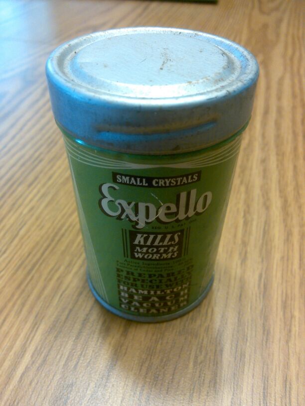 Vintage Expello Tin. (Hamilton Beach Vacuum Company)
