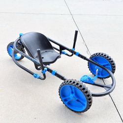 YBIKE Explorer Pedal Car, Three Wheel Go-Kart, Up to 155 lbs, Ages 5 & up - Blue